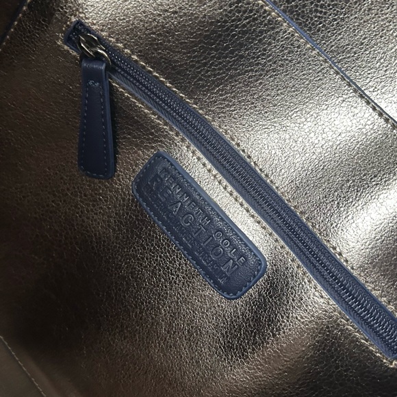 Kenneth Cole Reaction large dark royal blue tote shoulder bag - Picture 9 of 9